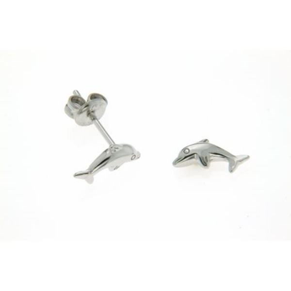 Ohrstecker Ohrringe 925 Silber 12 x 5 mm Delfin